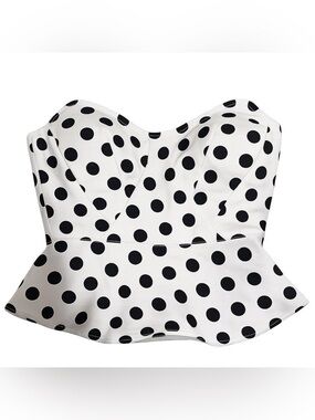 WORN ONCE IN PERFECT CONDITION!!! AFRM Black Label on White Fabric Top